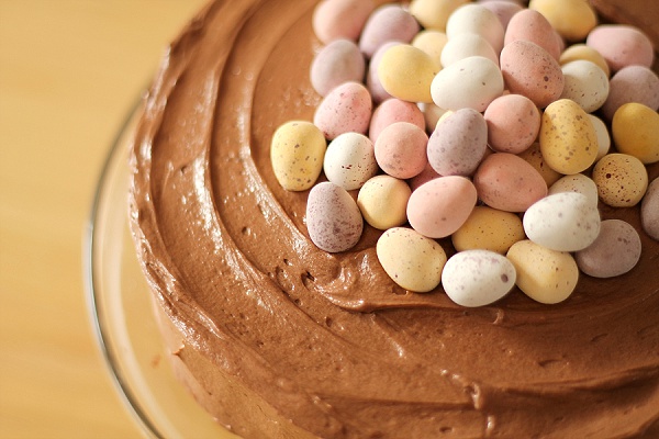 Chocolate Easter Cake with Mini Eggs