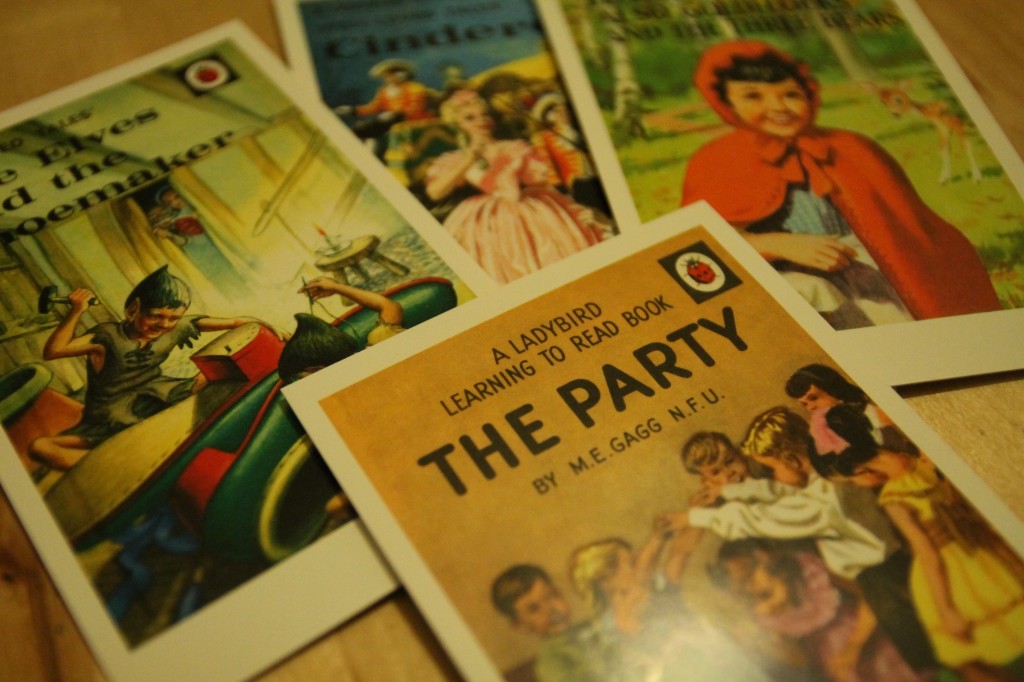 Ladybird book cover and library card invitations