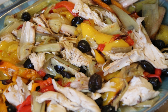 Italian Roast Chicken with Peppers and Olives