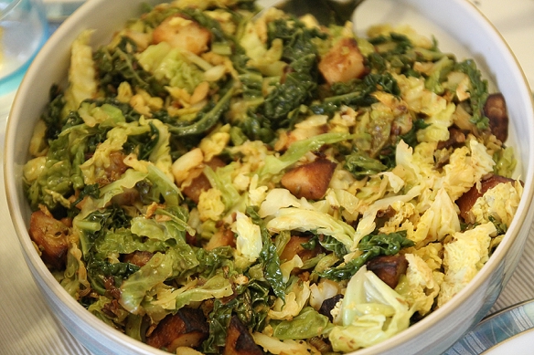 Savoy Cabbage and Potatoes with Fennel Seeds