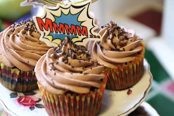 Superhero cupcakes