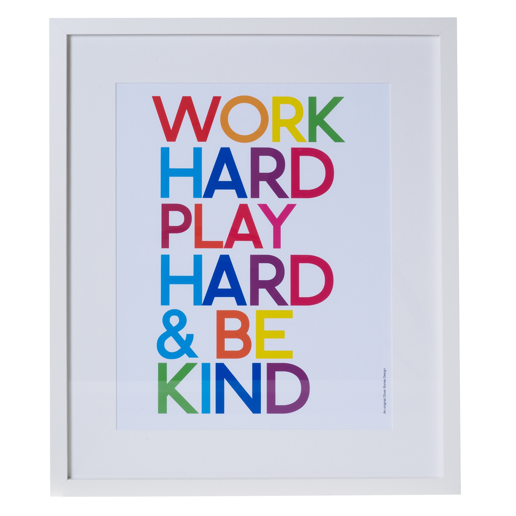 Oliver Bonas Work Hard Print