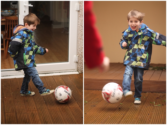 Jesse playing football