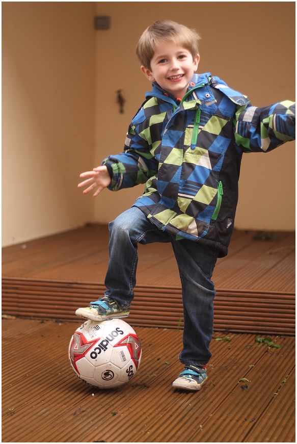 Jesse playing football