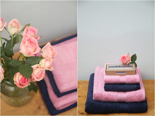 Love Audrey Christy Supreme Hygro Towels Blush and Midnight