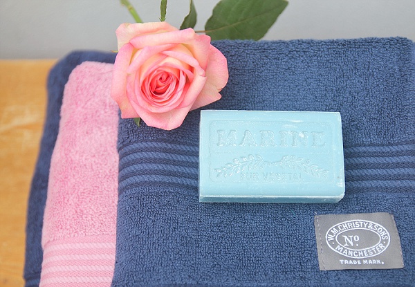 Love Audrey Christy Supreme Hygro Towels Blush and Midnight
